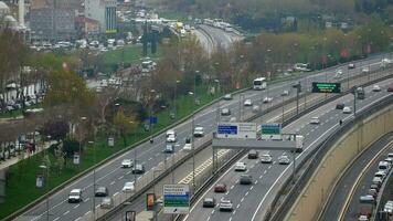Turkey istanbul 12 january 2023, traffic in a high away in istanbul video