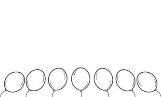 balloon hand drawn background vector