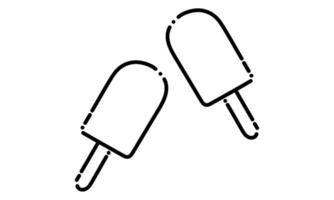 ice cream illustration in dotted line style2 vector