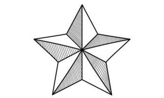 estrella dibujada a mano vector