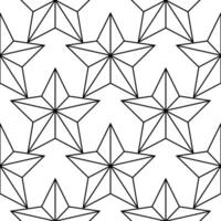 star outline seamless pattern vector