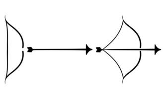 arco y flecha ilustración2 vector