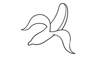 hand drawn illustration of a banana2 vector