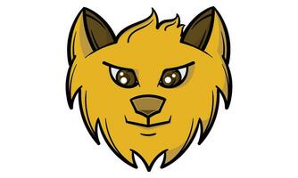 hand drawn illustration of a lion face2 vector