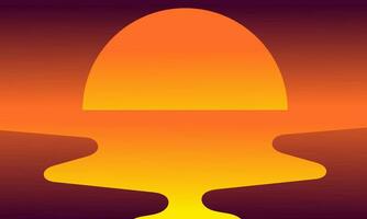 sunset background with color gradation2 vector