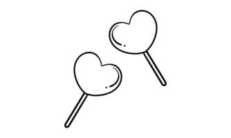 hand drawn candy heart shaped2 vector