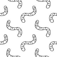 seamless pattern hand drawn of a worm vector