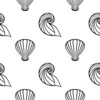 seashell seamless pattern4 vector