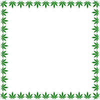 Frame Work Create from Cannabis also known as Marijuana Leaf Silhouette, can use for Decoration, Ornate, Background, Frame, Space for Text of Image, or Graphic Design. Format PNG