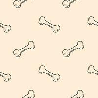 hand drawn seamless pattern of bones2 vector