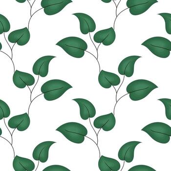 verde hoja sin costura patrón2 vector