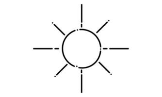 sun illustration in dotted line style2 vector