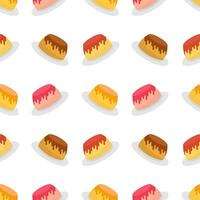 colorful pudding seamless pattern2 vector