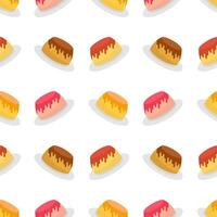 colorful pudding seamless pattern2 vector