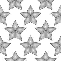 hand drawn seamless pattern star3 vector