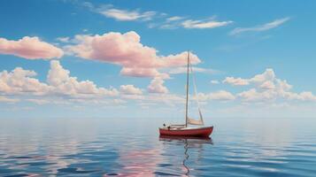 Boat on the sea Generative AI photo