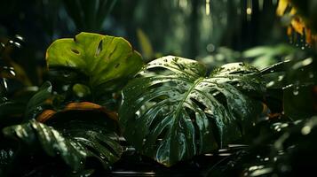 Plant in the jungle Generative AI photo