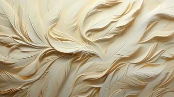 Beige feather texture Generative AI photo