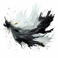 White and black paint splash photo