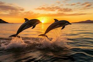 saltando ballena. ai generativo foto