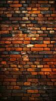 a brick wall with a red brick pattern photo