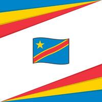 Democratic Republic Of The Congo Flag Abstract Background Design Template. Democratic Republic Of The Congo Independence Day Banner Social Media Post. Democratic Republic Of The Congo Design vector