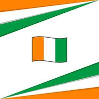 Ivory Coast Flag Abstract Background Design Template. Ivory Coast Independence Day Banner Social Media Post. Ivory Coast Design vector