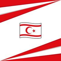 Northern Cyprus Flag Abstract Background Design Template. Northern Cyprus Independence Day Banner Social Media Post. Northern Cyprus Design vector