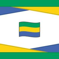 Gabon Flag Abstract Background Design Template. Gabon Independence Day Banner Social Media Post. Gabon Vector