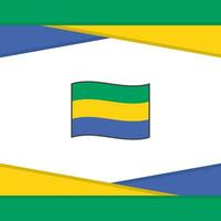 Gabon Flag Abstract Background Design Template. Gabon Independence Day Banner Social Media Post. Gabon Vector
