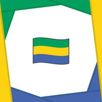 Gabon Flag Abstract Background Design Template. Gabon Independence Day Banner Social Media Post. Gabon Banner vector