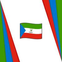 Equatorial Guinea Flag Abstract Background Design Template. Equatorial Guinea Independence Day Banner Social Media Post. Equatorial Guinea Flag vector