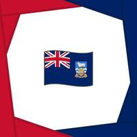 Falkland Islands Flag Abstract Background Design Template. Falkland Islands Independence Day Banner Social Media Post. Falkland Islands Banner vector