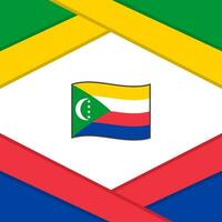 Comoros Flag Abstract Background Design Template. Comoros Independence Day Banner Social Media Post. Comoros Template vector