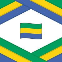 Gabon Flag Abstract Background Design Template. Gabon Independence Day Banner Social Media Post. Gabon Template vector