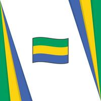 Gabon Flag Abstract Background Design Template. Gabon Independence Day Banner Social Media Post. Gabon Flag vector