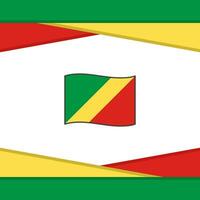 Republic Of The Congo Flag Abstract Background Design Template. Republic Of The Congo Independence Day Banner Social Media Post. Republic Of The Congo Vector