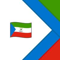 Equatorial Guinea Flag Abstract Background Design Template. Equatorial Guinea Independence Day Banner Social Media Post. Equatorial Guinea Cartoon vector