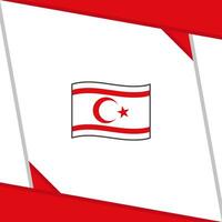 Northern Cyprus Flag Abstract Background Design Template. Northern Cyprus Independence Day Banner Social Media Post. Northern Cyprus Independence Day vector