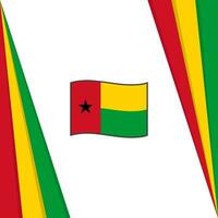 Guinea-Bissau Flag Abstract Background Design Template. Guinea-Bissau Independence Day Banner Social Media Post. Guinea-Bissau Flag vector