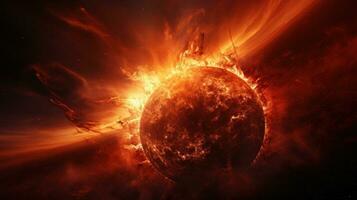 Magnificent view of a coronal mass ejection during a magnetic storm photo