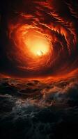 impresionante foto de el del sol magnético campo durante un tormenta