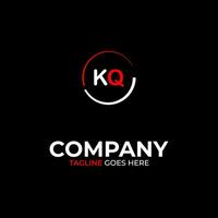 KQ creative modern letters logo design template vector
