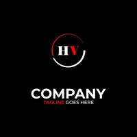 HV creative modern letters logo design template vector