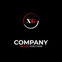 XG creative modern letters logo design template vector