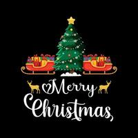 Christmas t-shirt design. Merry Christmas Vector text. Creative Christmas t-shirt design. Christmas.