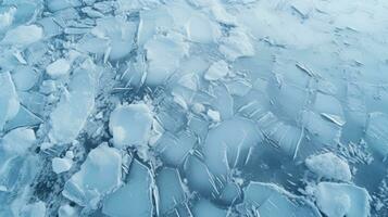 Aerial view of intricate ice floe patterns photo
