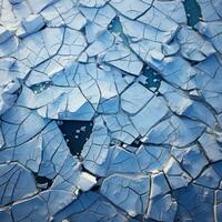 Aerial view of intricate ice floe patterns photo