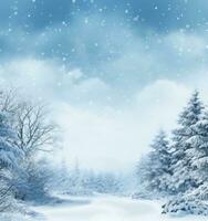 an elegant winter background with snowflakes photo