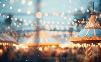 blurred aerial view of a carnival photo